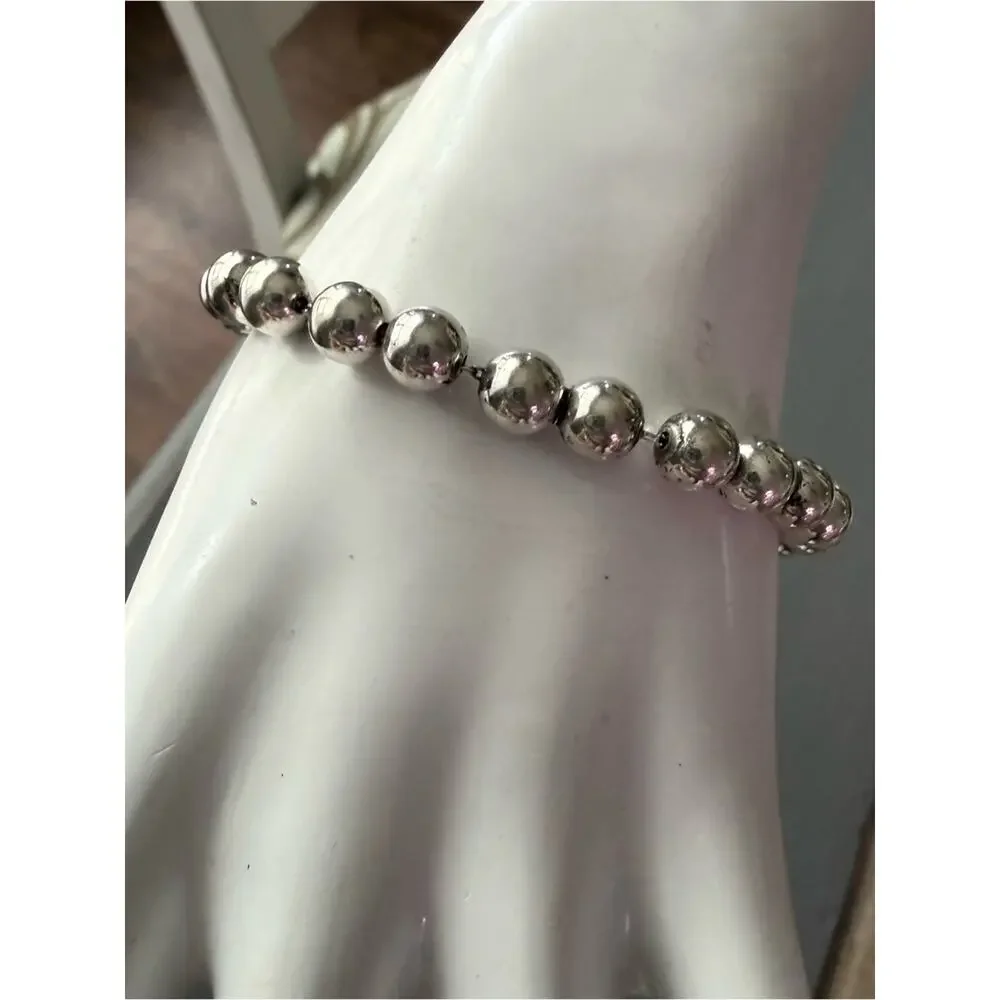 925 Sterling Silver Ball Beads Bracelet